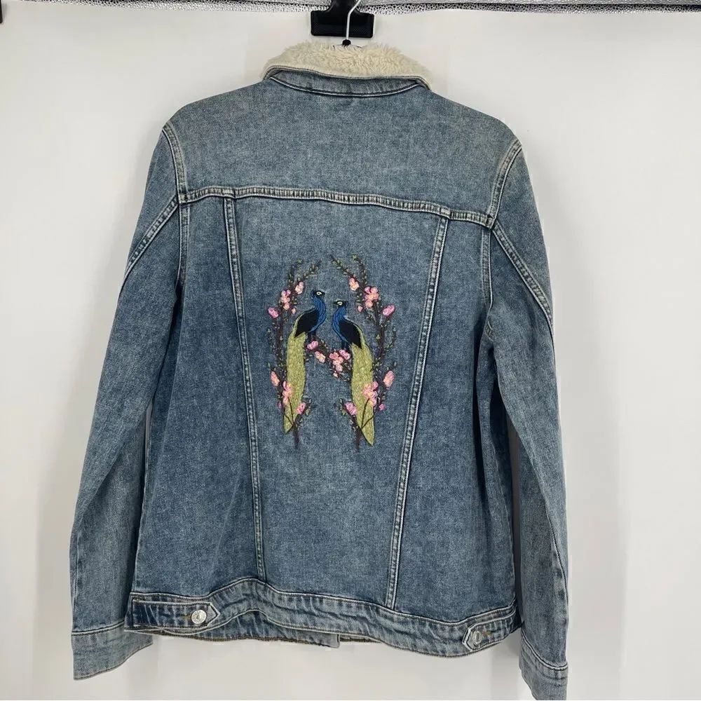Violeta by Mango Embroidered Denim Jacket - Picture 2 of 11
